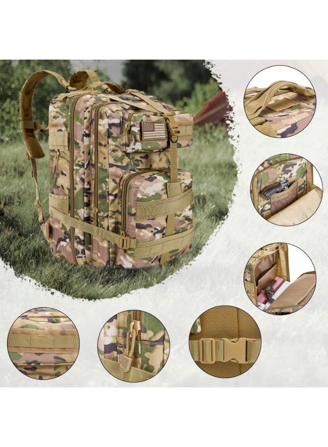 30L Camo Tactical Backpack,Picnic Backpack,1000D Nylon Waterproof Hiking Bag Outdoor Hunting Climbing Camping - Image 3